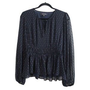 Forever New Metallic Corded Chiffon Blouse